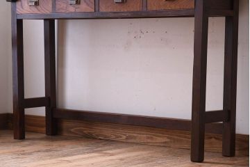 アンティーク家具　アンティーク　古い木のシンプルな平机(デスク・作業台)(1)