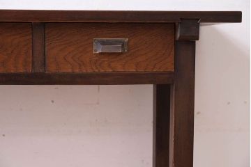 アンティーク家具　アンティーク　古い木のシンプルな平机(デスク・作業台)(1)