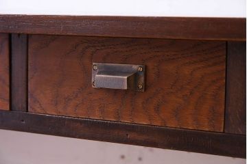 アンティーク家具　アンティーク　古い木のシンプルな平机(デスク・作業台)(1)