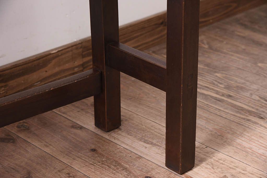 アンティーク家具　アンティーク　古い木のシンプルな平机(デスク・作業台)(1)