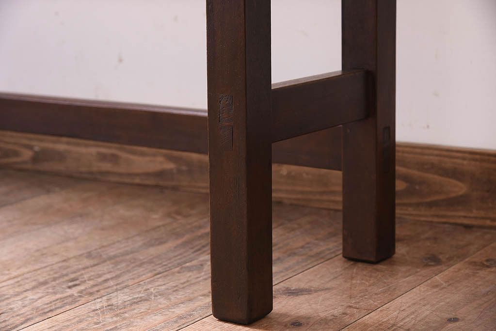 アンティーク家具　アンティーク　古い木のシンプルな平机(デスク・作業台)(1)