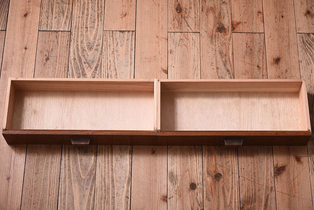 アンティーク家具　アンティーク　古い木のシンプルな平机(デスク・作業台)(2)