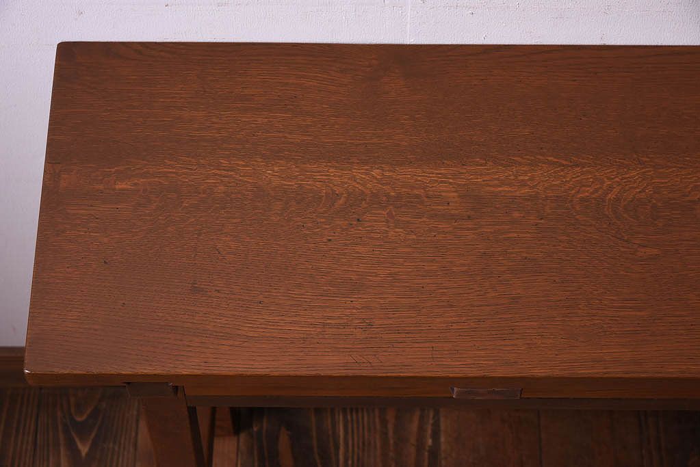 アンティーク家具　アンティーク　古い木のシンプルな平机(デスク・作業台)(2)