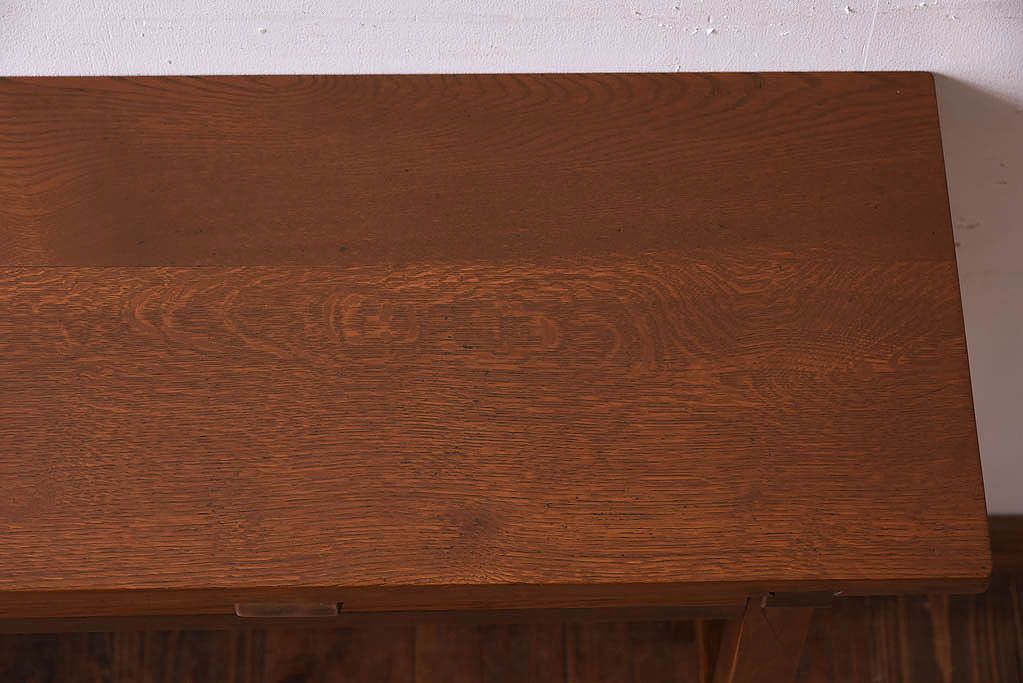 アンティーク家具　アンティーク　古い木のシンプルな平机(デスク・作業台)(2)