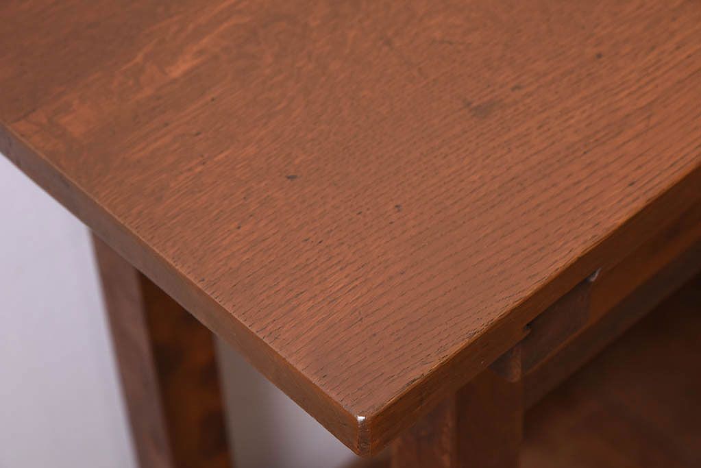 アンティーク家具　アンティーク　古い木のシンプルな平机(デスク・作業台)(2)