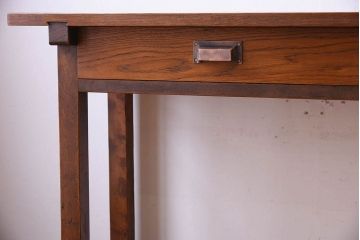 アンティーク家具　アンティーク　古い木のシンプルな平机(デスク・作業台)(2)