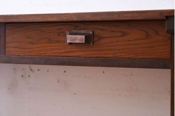 アンティーク家具　アンティーク　古い木のシンプルな平机(デスク・作業台)(2)