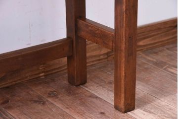 アンティーク家具　アンティーク　古い木のシンプルな平机(デスク・作業台)(2)