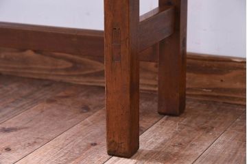アンティーク家具　アンティーク　古い木のシンプルな平机(デスク・作業台)(2)