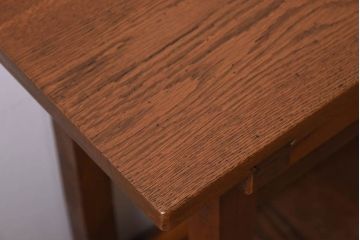 アンティーク家具　アンティーク　古い木のシンプルな平机(デスク・作業台)(3)