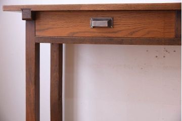 アンティーク家具　アンティーク　古い木のシンプルな平机(デスク・作業台)(3)