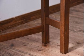 アンティーク家具　アンティーク　古い木のシンプルな平机(デスク・作業台)(3)