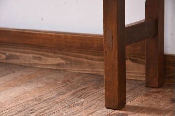 アンティーク家具　アンティーク　古い木のシンプルな平机(デスク・作業台)(3)
