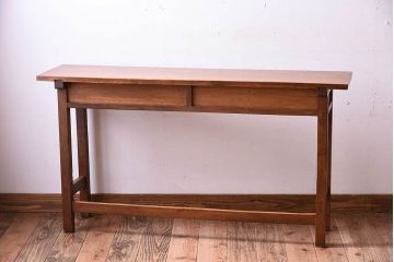 アンティーク家具　アンティーク　古い木のシンプルな平机(デスク・作業台)(3)