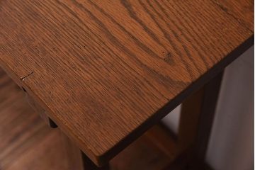 アンティーク家具　アンティーク　古い木のシンプルな平机(デスク・作業台)(3)