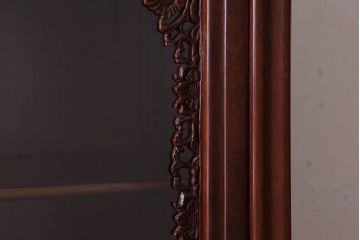 中古　民芸家具　高級品!彫刻が素晴らしい唐木飾り棚(キャビネット)(定価198万円)