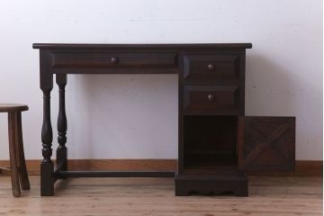 ビンテージ　松本民芸家具　上質な片袖机(デスク)(定価約30万)