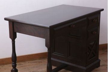 ビンテージ　松本民芸家具　上質な片袖机(デスク)(定価約30万)