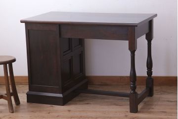 ビンテージ　松本民芸家具　上質な片袖机(デスク)(定価約30万)