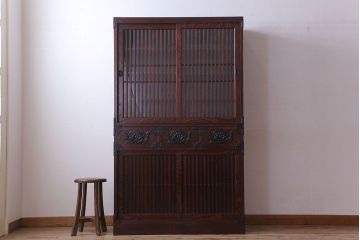 中古　伝統民芸家具　岩谷堂　食器棚(茶棚雪国)(定価約57万円)