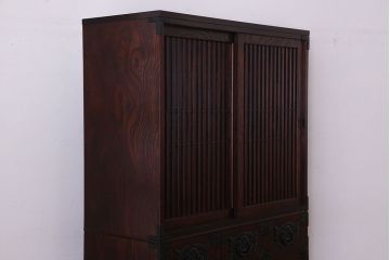 中古　伝統民芸家具　岩谷堂　食器棚(茶棚雪国)(定価約57万円)