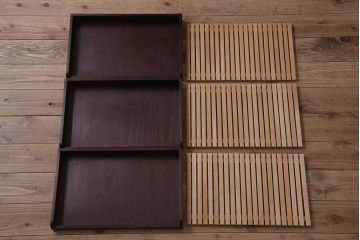 中古　伝統民芸家具　岩谷堂　食器棚(茶棚雪国)(定価約57万円)