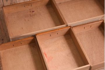 アンティーク家具　前面欅材製!大正昭和期　和製アンティークの茶箪笥