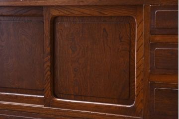 アンティーク家具　前面欅材製!大正昭和期　和製アンティークの茶箪笥