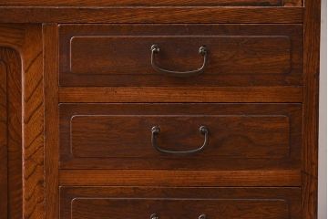 アンティーク家具　前面欅材製!大正昭和期　和製アンティークの茶箪笥