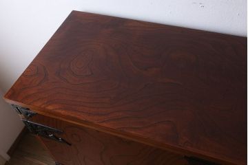 中古　伝統民芸家具　岩谷堂箪笥　特注品　衣装盆付き!洋服タンス(観音箪笥・ワードローブ)