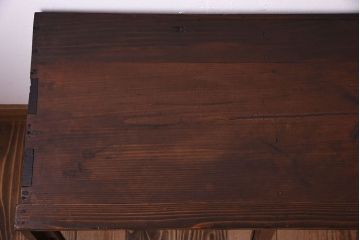 レトロ家具　昭和レトロ　鉄脚付き!アンティークローボード(2)