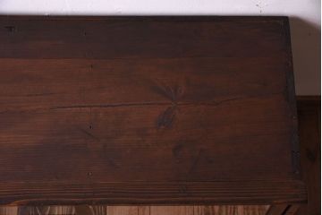 レトロ家具　昭和レトロ　鉄脚付き!アンティークローボード(2)