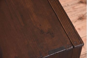 レトロ家具　昭和レトロ　鉄脚付き!アンティークローボード(2)