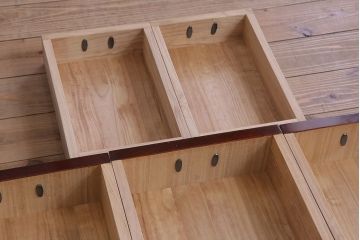 中古　岩谷堂箪笥　手打ち金具　木地呂塗り　上質な重ね衣装箪笥(定価約210万円)