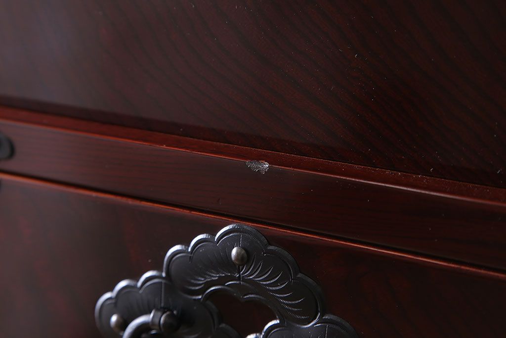 中古　岩谷堂箪笥　手打ち金具　木地呂塗り　上質な重ね衣装箪笥(定価約210万円)