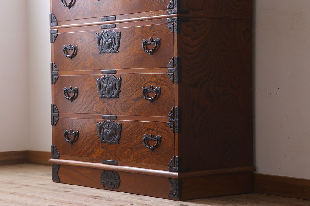 中古　伝統民芸家具　岩谷堂　重ね箪笥(衣装箪笥)