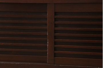 アンティーク家具 古民具・骨董 岐阜産 ガラス仕上げ引き戸!二段重ねアンティーク五尺水屋箪笥(収納棚)