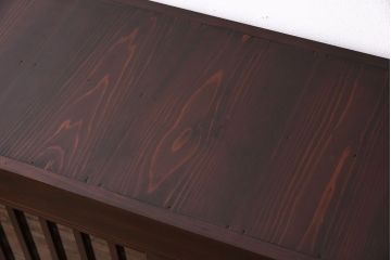 アンティーク家具　古民具・骨董　極太框の収納箪笥サイドボード(水屋箪笥・ローボード)(2)