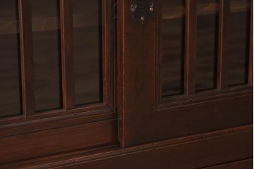 アンティーク家具　古民具・骨董　極太框の収納箪笥サイドボード(水屋箪笥・ローボード)(2)