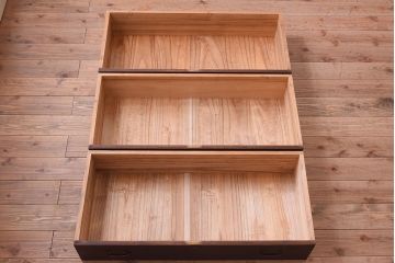 アンティーク家具　鉄脚付き!古い衣装箪笥ローボード(2)