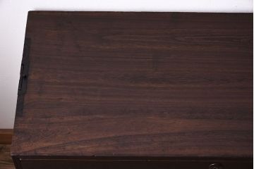 アンティーク家具　鉄脚付き!古い衣装箪笥ローボード(2)
