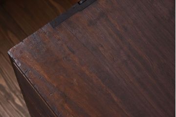 アンティーク家具　鉄脚付き!古い衣装箪笥ローボード(2)