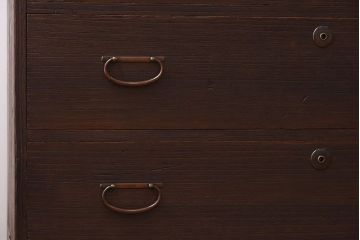 アンティーク家具　鉄脚付き!古い衣装箪笥ローボード(2)