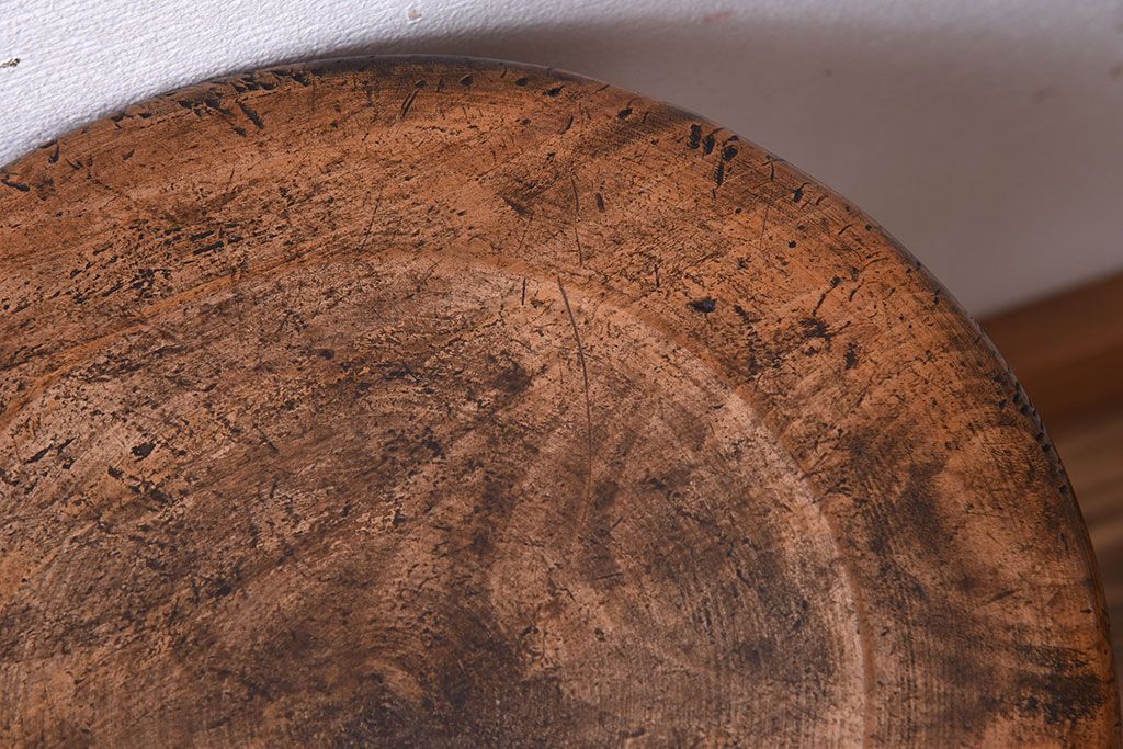 アンティーク家具　ナチュラルスタイル　古い木味のアンティークスツール(2)