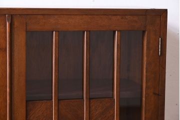 レトロ家具　和製アンティーク　レトロモダンな大ぶり本箱(ブックケース)