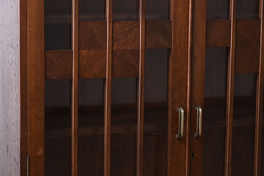 レトロ家具　和製アンティーク　レトロモダンな大ぶり本箱(ブックケース)