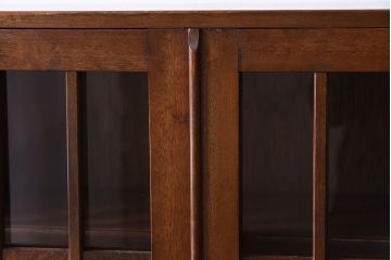 レトロ家具　和製アンティーク　レトロモダンな大ぶり本箱(ブックケース)