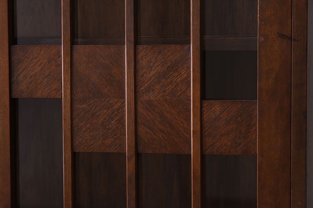 レトロ家具　和製アンティーク　レトロモダンな大ぶり本箱(ブックケース)