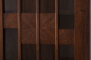 レトロ家具　和製アンティーク　レトロモダンな大ぶり本箱(ブックケース)