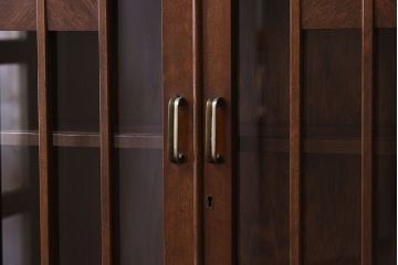 レトロ家具　和製アンティーク　レトロモダンな大ぶり本箱(ブックケース)